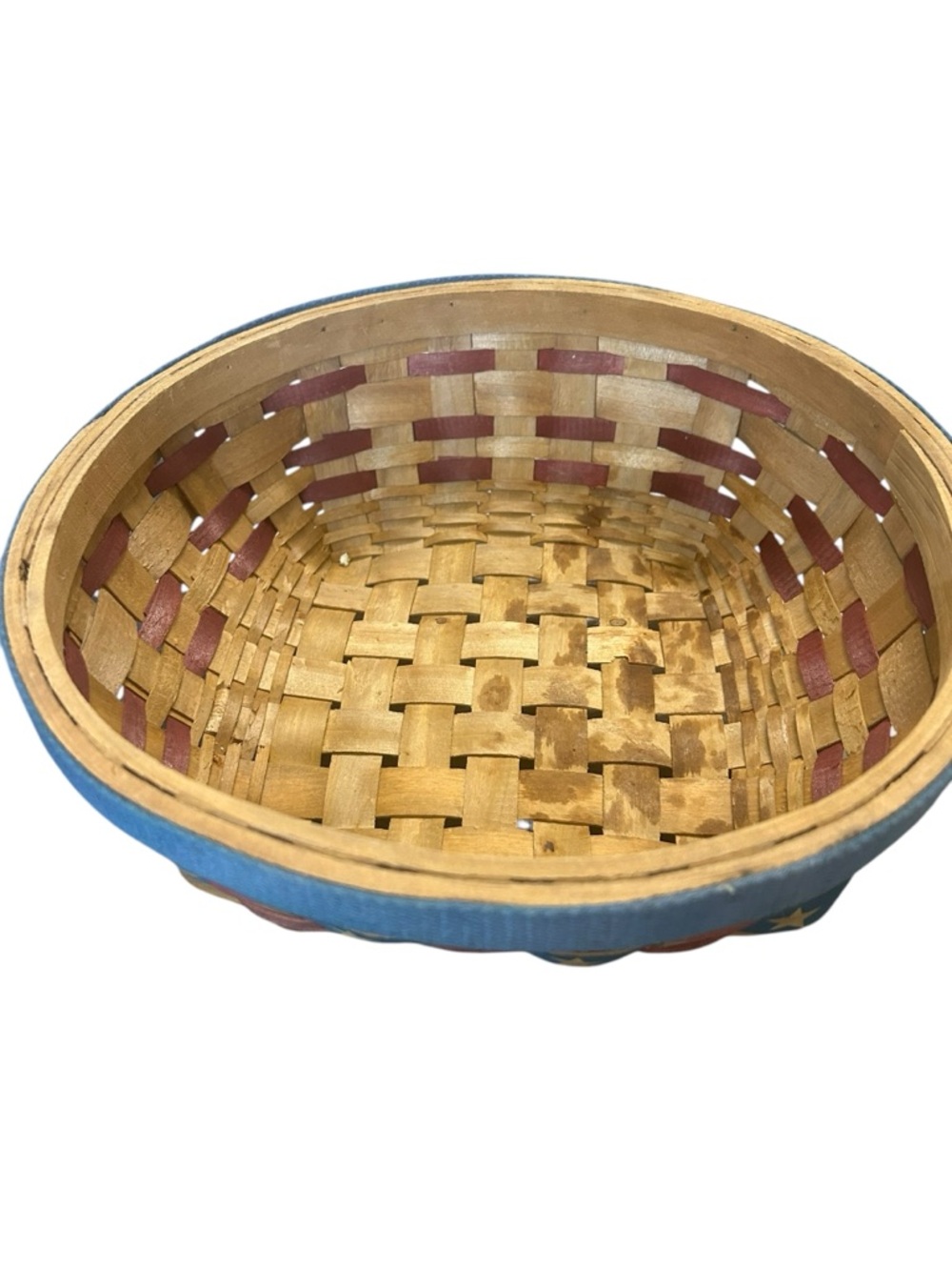 Americana Primitive Celebrations Stars & Stripes wicker Basket patriotic